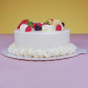 Vanilla Dream: White Chocolate and Strawberry Birthday Cake