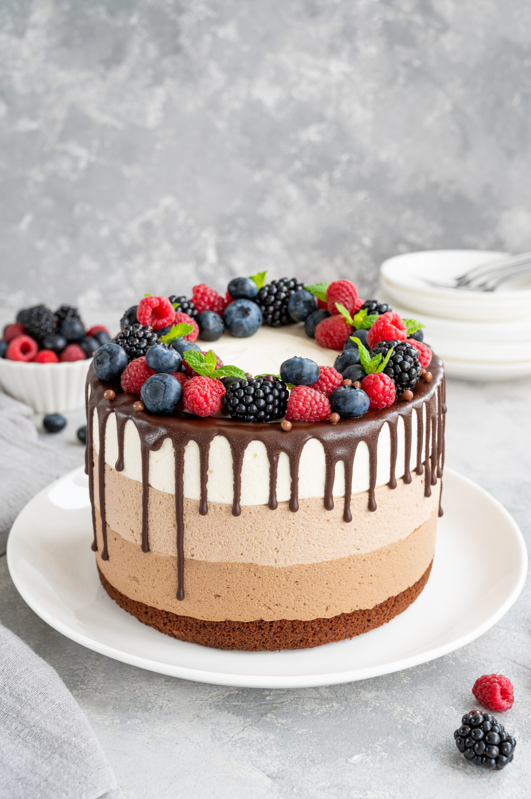 Choco-Vanille Fanée Garden Cake